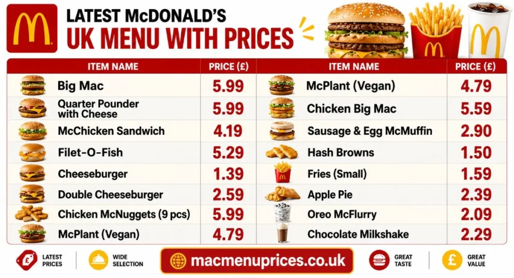 McDonald's Menu With Prices McDonald's Menu With Prices